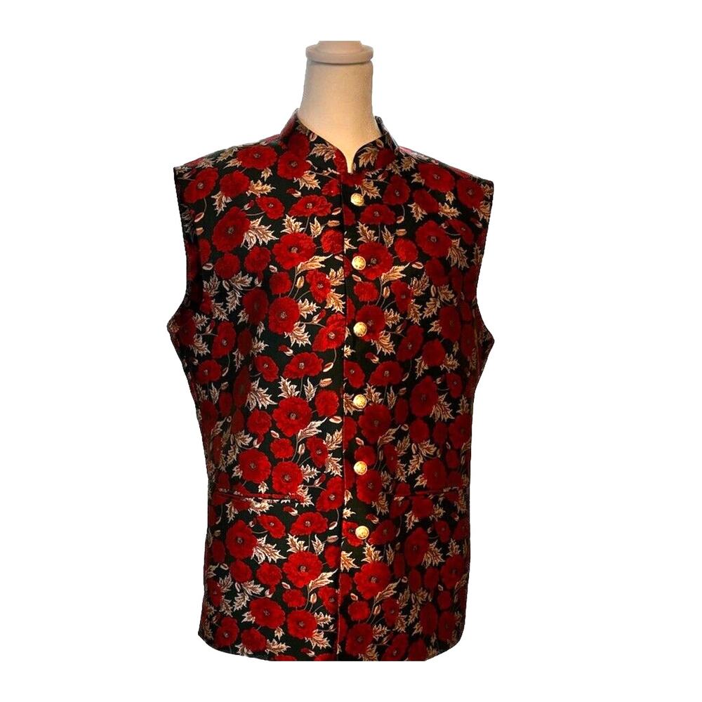 Vintage Collegiate Vest Womens Size 18 Holiday Christmas Retro Academia